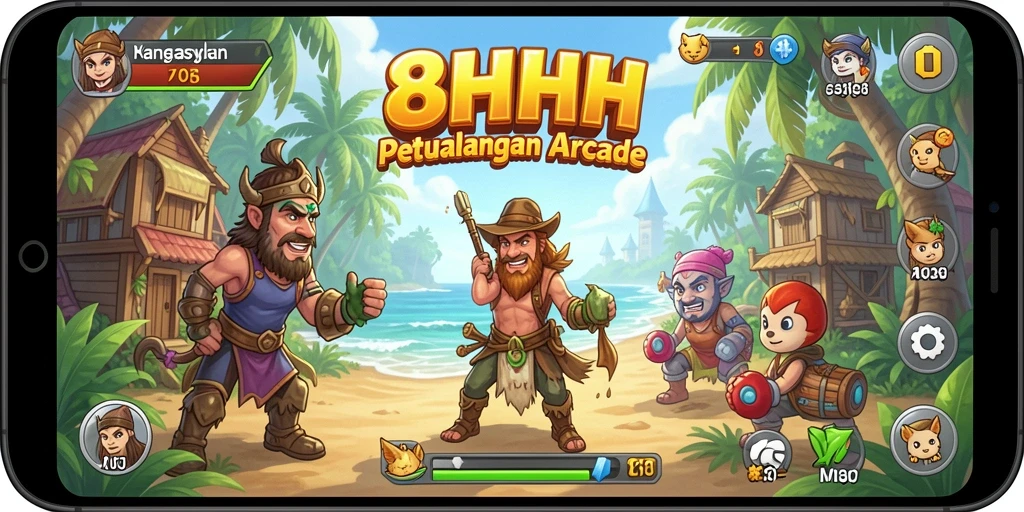 Screenshot gameplay 8HHH yang penuh aksi seru.