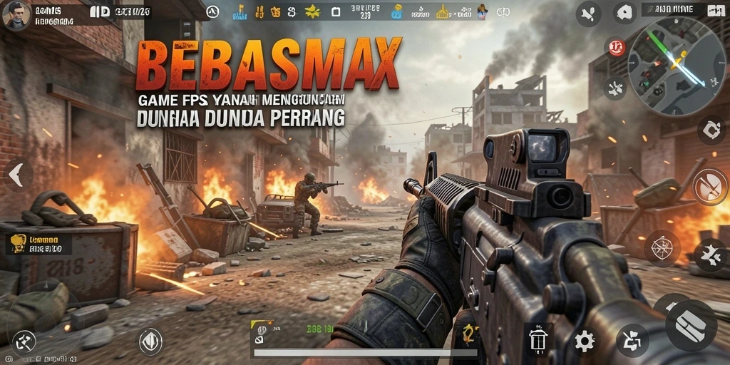 Tampilan gameplay intens di BEBASMAX dengan aksi seru dan grafis menawan.