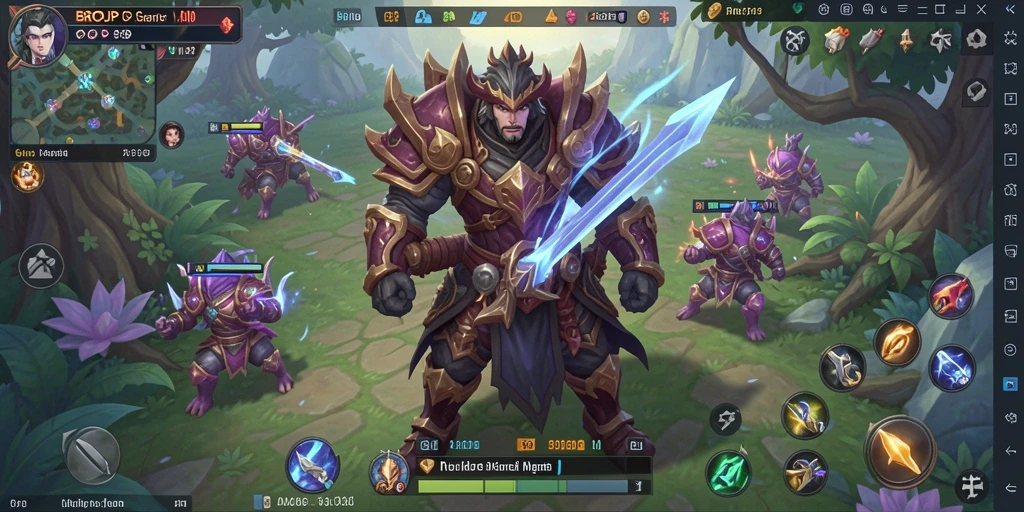Tampilan gameplay menakjubkan dari BROJP saat pertarungan epik.