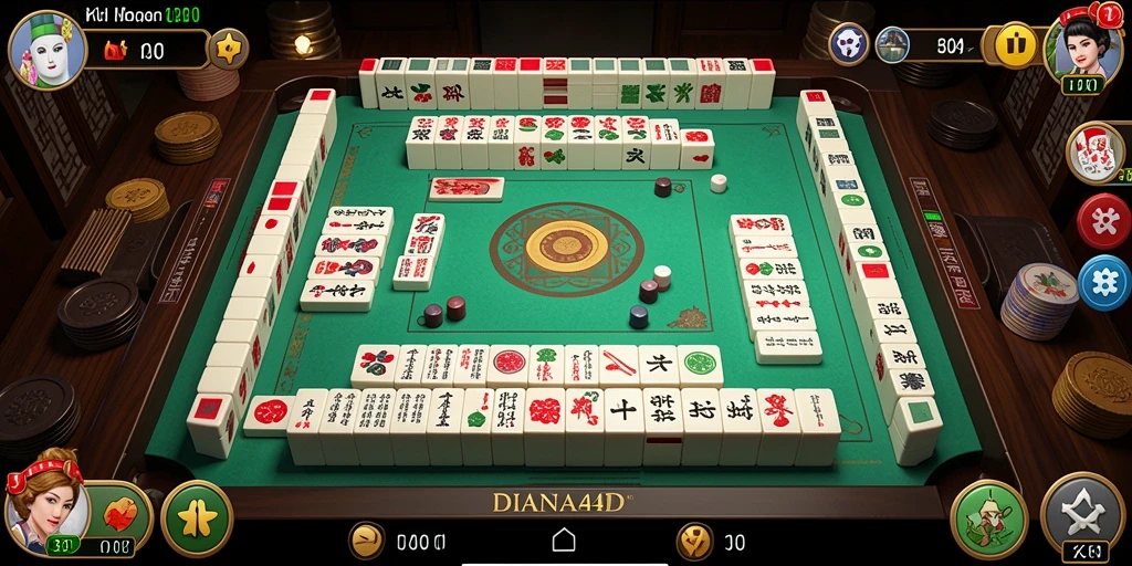 Tampilan gameplay DIANA4D yang mengasyikkan dalam permainan Mahjong.