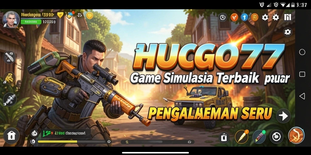 Tampilan gameplay HUGO77 yang mendebarkan dan interaktif.