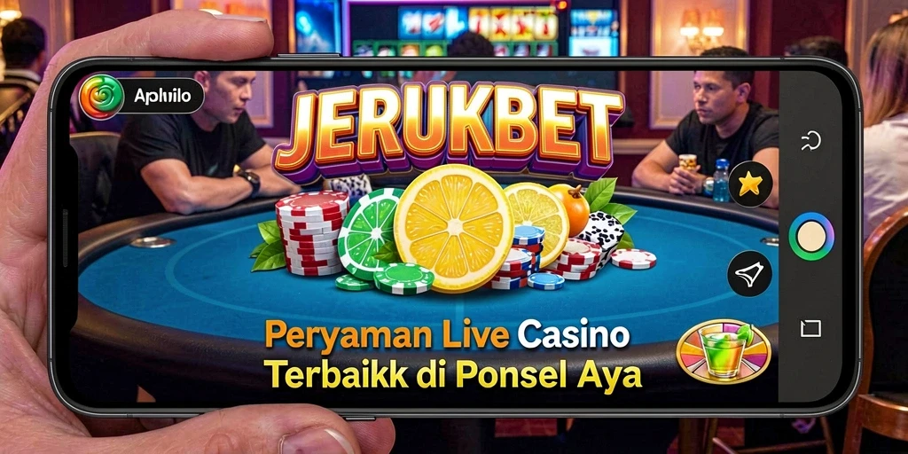 Screenshot utama JERUKBET menampilkan gameplay Live Casino yang dinamis.