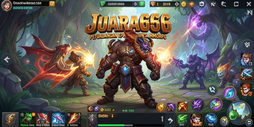 Tampilan gameplay JUARA666 dengan aksi petualangan yang mendebarkan.