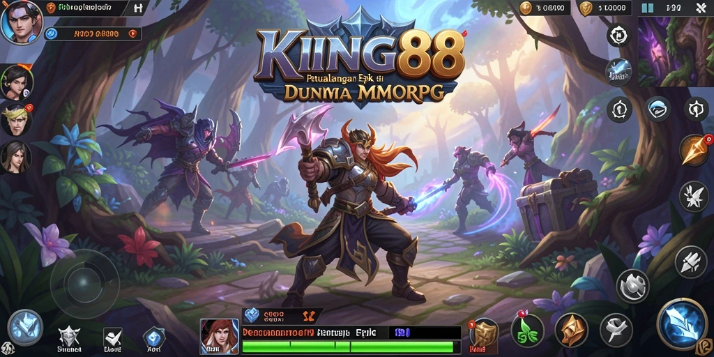 Screenshot menampilkan pertarungan epik dalam permainan MMORPG.