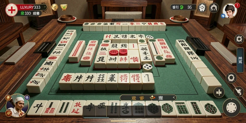 Tampilan permainan Mahjong yang menarik di LUXURY333.