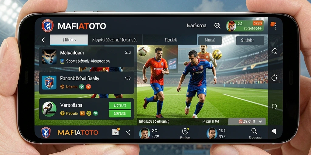 Tampilan permainan sportsbook MAFIATOTO dengan interaksi yang menarik.