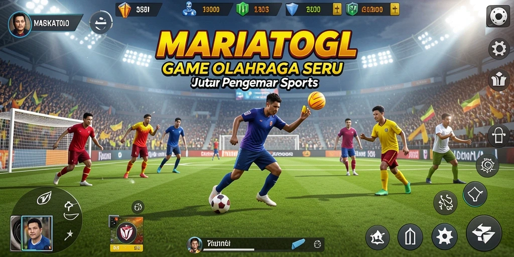 Screenshot MARIATOGL menunjukkan kompetisi olahraga yang mendebarkan.