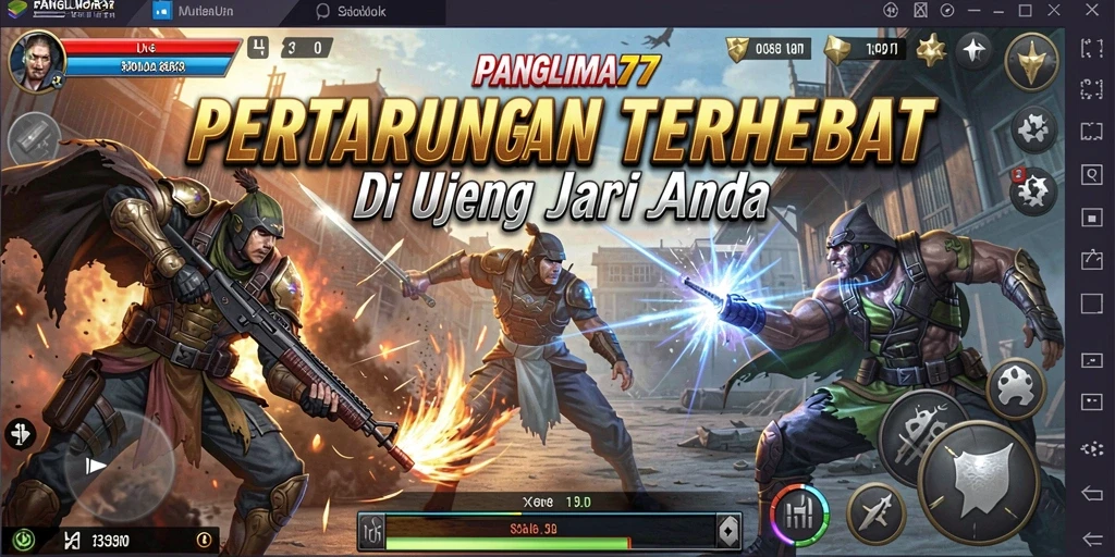 Gameplay seru dari pertempuran karakter di PANGLIMA77.