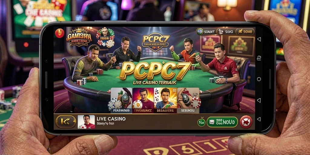 Tampilan menarik dari gameplay Live Casino di PCPC7.