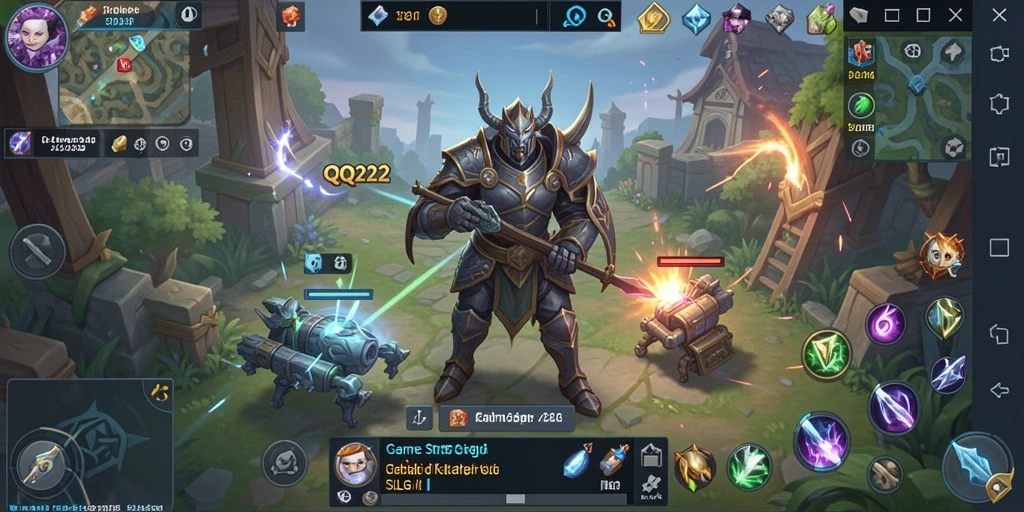 Screenshot menunjukkan aksi pertempuran epik dalam gameplay SLG.