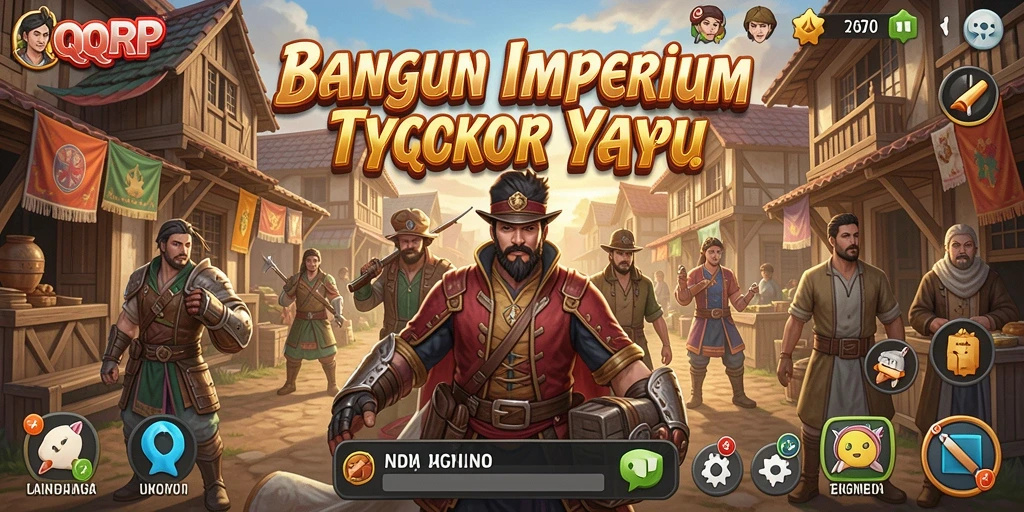 Tampilan gameplay QQRP yang menampilkan pengelolaan bisnis Tycoon.