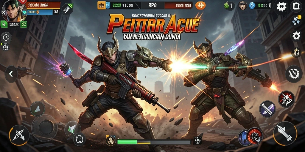 Tampilan menarik dari pertarungan Action dalam RP8.
