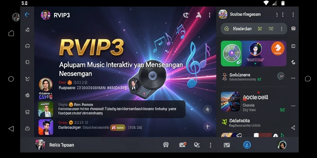 Tampilan gameplay menarik dari RVIP3 dengan berbagai alat musik.