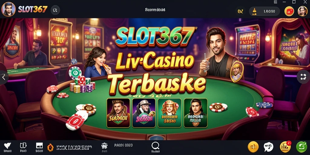 Screenshot gameplay SLOT367 yang menunjukkan dealer profesional dan permainan seru.