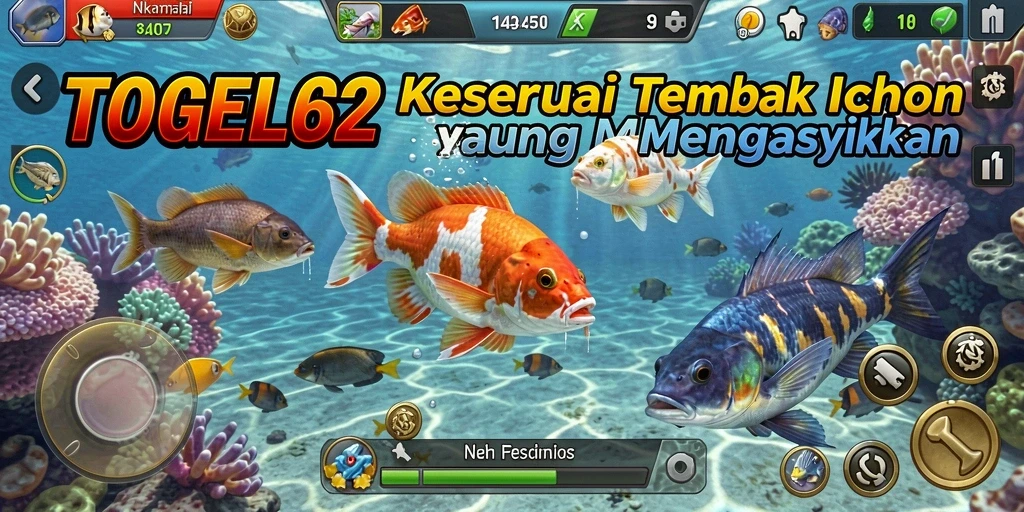 Screenshot TOGEL62 menampilkan aksi seru menembak ikan.