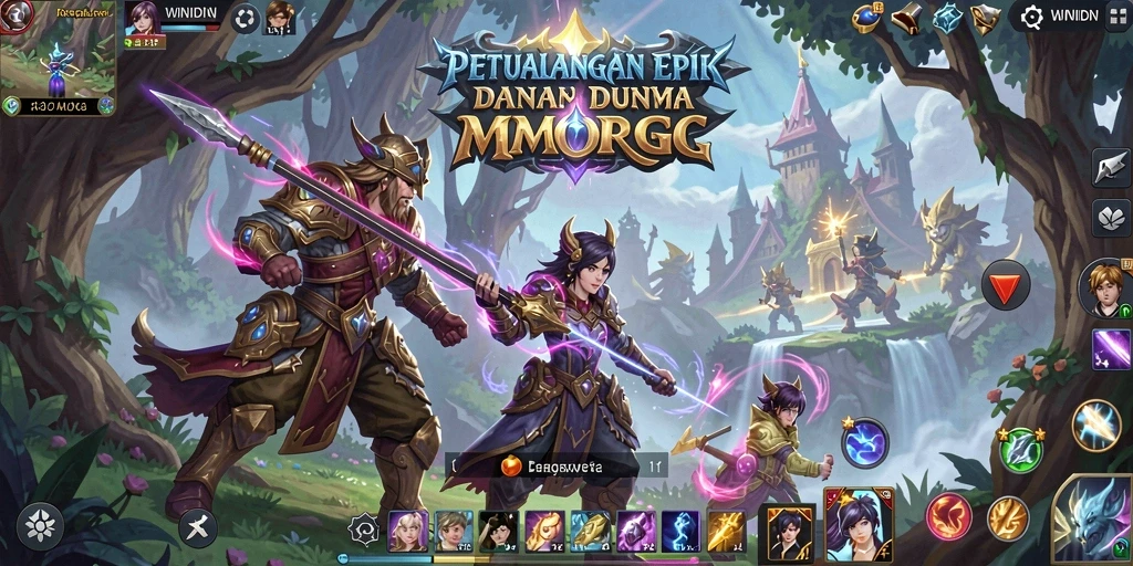 Screenshot gameplay WINIDN dengan efek grafis yang luar biasa.